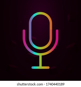 Icono del micrófono del teatro Línea delgada simple, contorno vector de iconos de teatro para ui y ux, sitio web o aplicación móvil