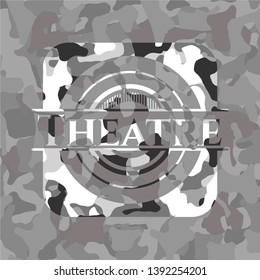 Theatre on grey camo texture