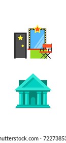 Theatre performance icon set