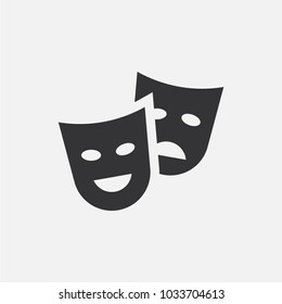 Theatre or play. Shape vector icon