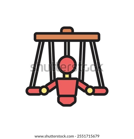 Theatre Puppet Icon Vector Illustration