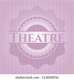 Theatre realistic pink emblem