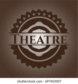 Theatre retro wooden emblem