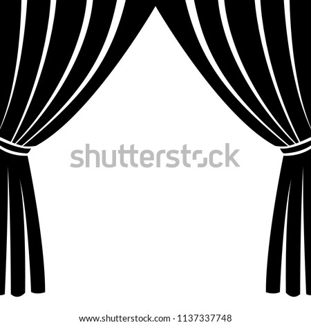 Theatre Stage Icon Simple Illustration Theatre Stock Vector (Royalty ...