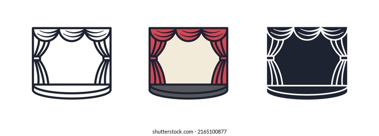 theatre stage icon symbol template for graphic and web design collection logo vector illustration