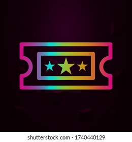 Theatre ticket nolan icon Simple thin line, outline vector of theater icons for ui and ux, website or mobile application