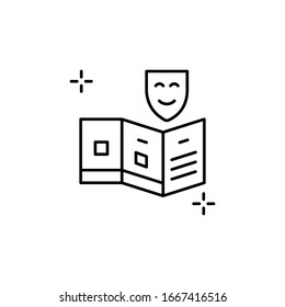 Theatrical bill icon. Simple line, outline vector elements of theatre for ui and ux, website or mobile application