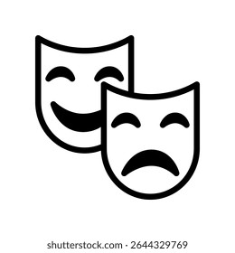 Comédia Teatral e Máscaras da Tragédia Simbolizando Drama e Emoções