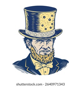 Theatrical magician character, vintage icon