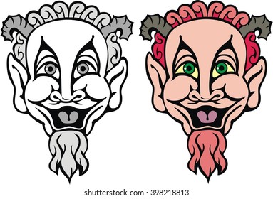 theatrical mask  cartoon
