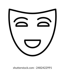 Theatrical Mask Icon Set Drama Illustrations for Theatre and Performance Arts