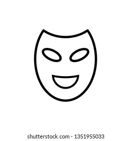 theatrical mask. vector icon