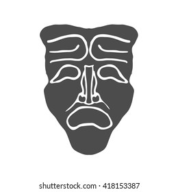 Theatrical masks isolated on white background Vector Illustration EPS10