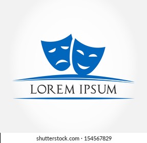 Theatrical masks symbol vector