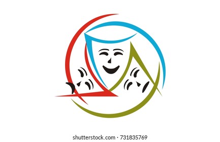 Theatrical Masks Template