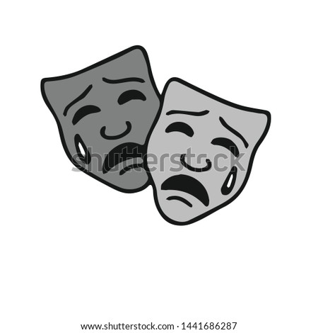 theatrical masks in vector image