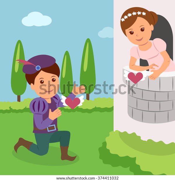 Theatrical Performance Romeo Juliet Concept World 库存矢量图 免版税 374411032