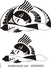 Theatrical vector masks. Theater - Tragedy and Comedy