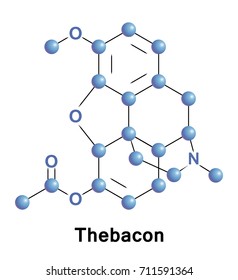 Thebacon, or dihydrocodeinone enol acetate, is a semisynthetic opioid that is similar to hydrocodone and is most commonly synthesised from thebaine svg
