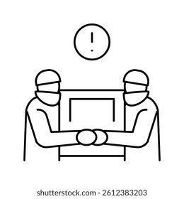 theft crime line icon vector. theft crime sign. isolated contour symbol black illustration