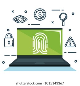 Theft identity set icons