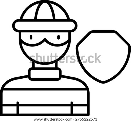 Theft Insurance Illustration vector Icon Design