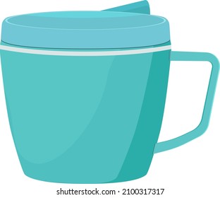 Themal mug, illustration, vector on a white background.