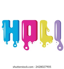 thematic design for St. Patrick's Day, namely the design of letters decorated with colored streams of water that are splashed on the holiday, for posters, postcards or banners