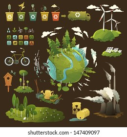 Thematic Illustrations For Environmental Movement And Environmental Issues