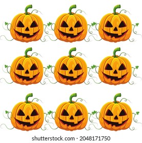 Thematic postcard to Helloween with unique lettering