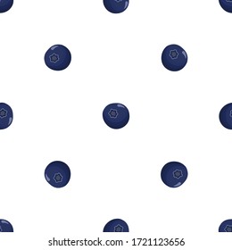 Theme big colored seamless blueberry, bright berry pattern for seal. Berry pattern consisting of beautiful seamless repeat blueberry. Simple colorful pattern berry from seamless soft round blueberry.