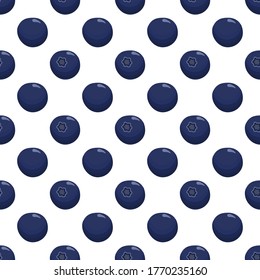 Theme big colored seamless blueberry, bright berry pattern for seal. Berry pattern consisting of beautiful seamless repeat blueberry. Simple colorful pattern berry from seamless soft round blueberry.