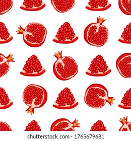 Tema grande color marrón sin costuras, patrón de berry brillante para foca. Patrón de cerezo que consiste en una bella granada repetida sin costura. Berry de patrón simple y colorido a partir de granada suave y sin fisuras.