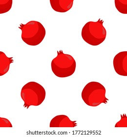 Theme big colored seamless pomegranate, bright berry pattern for seal. Berry pattern consisting of beautiful seamless repeat pomegranate. Simple colorful pattern berry from seamless soft pomegranate.