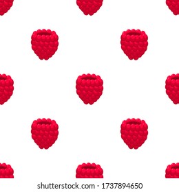 Tema de la frambuesa rojiza sin costura, patrón de berry brillante para foca. Patrón de berry consistente en una hermosa frambuesa de repetición sin costura. Berry de patrón simple y colorido a partir de frambuesa suave y sin fisuras.