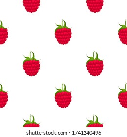 Theme big colored seamless red raspberry, bright berry pattern for seal. Berry pattern consisting of beautiful seamless repeat raspberry. Simple colorful pattern berry from seamless soft raspberry.