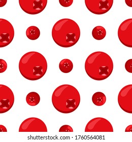 Temática de arándanos rojos sin costura, patrón de bayas brillantes para foca. Patrón de cerezo que consiste en una hermosa arándana repetida sin costura. Berry de patrón simple y colorido a partir de arándanos suaves y sin fisuras.