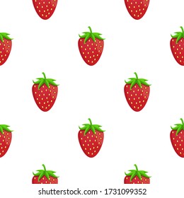 Theme big colored seamless strawberry, bright berry pattern for seal. Berry pattern consisting of beautiful seamless repeat strawberry. Simple colorful pattern berry from seamless soft strawberry.