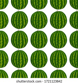 Temática de gran sandía sin costuras, brillante patrón de bayas para foca. Patrón de cerezo que consiste en una hermosa sandía repetida sin costura. Fresa simple y colorida de sandía suave sin fisuras.
