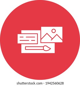 Tema, cambiar tema, pintar, editar imagen vectorial de icono. Se puede usar para teléfono y tablet. Adecuado para aplicaciones móviles, aplicaciones web y medios impresos.