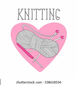  the theme of circular patterns of knitting. It can be used for stickers and labels