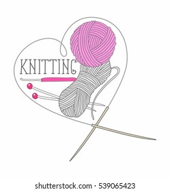  the theme of circular patterns of knitting. It can be used for stickers and labels