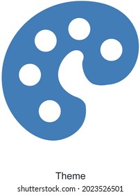 Theme or Color Pallets Icon Concept
