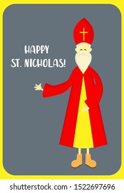 theme elements pastor, PRIEST or HOLY FATHER.  Happy St. Nicholas Day