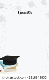 Theme of graduation poster with cap 