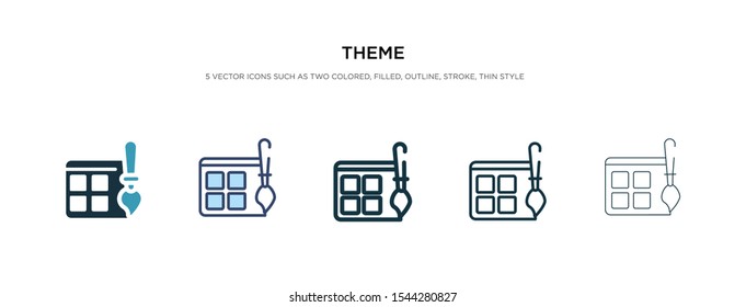 theme icon in different style vector illustration. two colored and black theme vector icons designed in filled, outline, line and stroke style can be used for web, mobile, ui