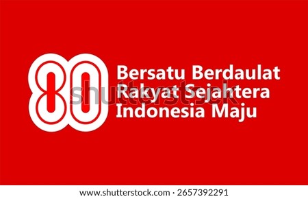Theme logo for the 80th Anniversary of the Republic of Indonesia 17 Agustus 2025
