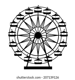 Theme park design over white background, vector illustration