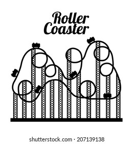 Theme park design over white background, vector illustration