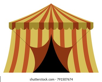 Theme park tent on a white background, Vector illustration